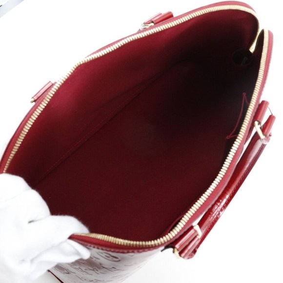 LOUIS VUITTON M93596 Alma GM Handbag Pomdamul Red Vernis Women - Picture 4 of 16